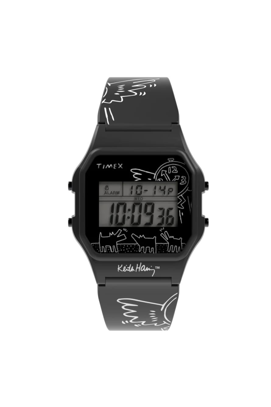 Timex X Keith Haring - Montre Digitale T80 - Bracelet En Résine - 34 Mm - Noire