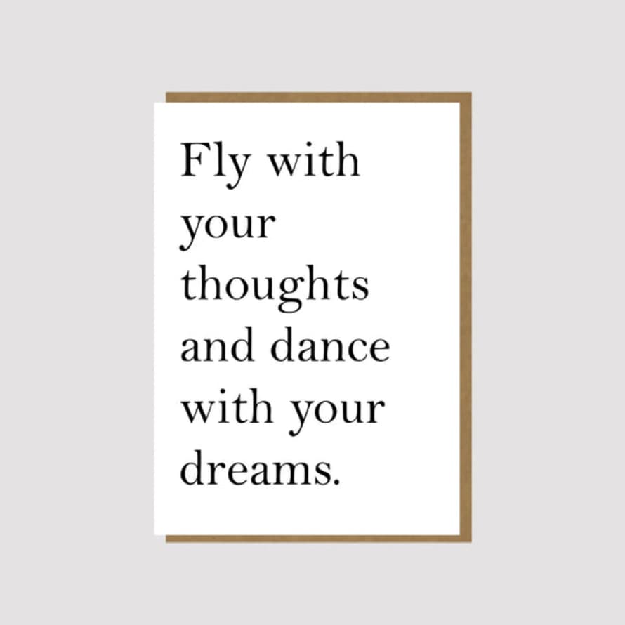 Happydashery Fly With Your Thoughts Card