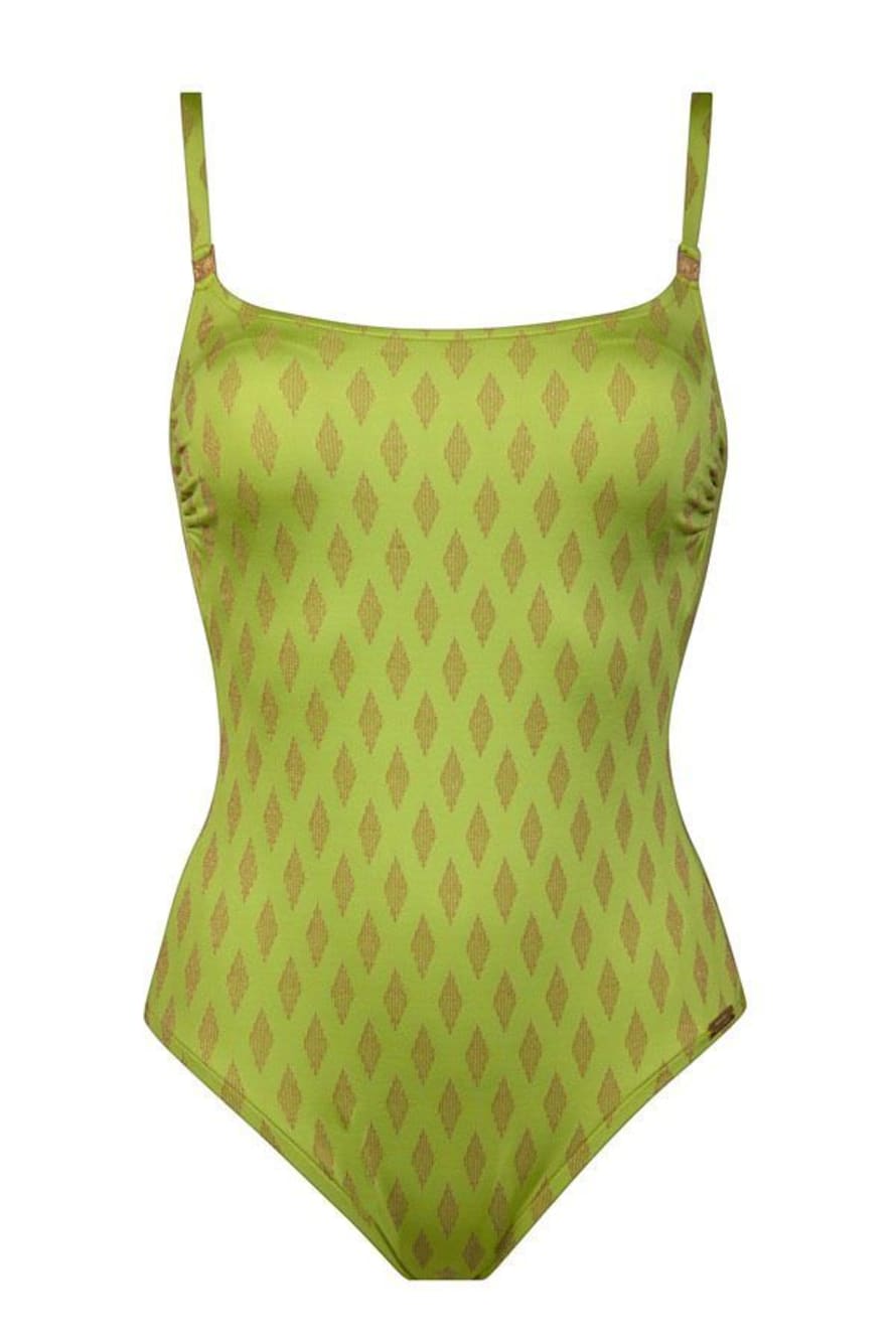 Maryan Mehlhorn 4081 Swimsuit In Lime/gold