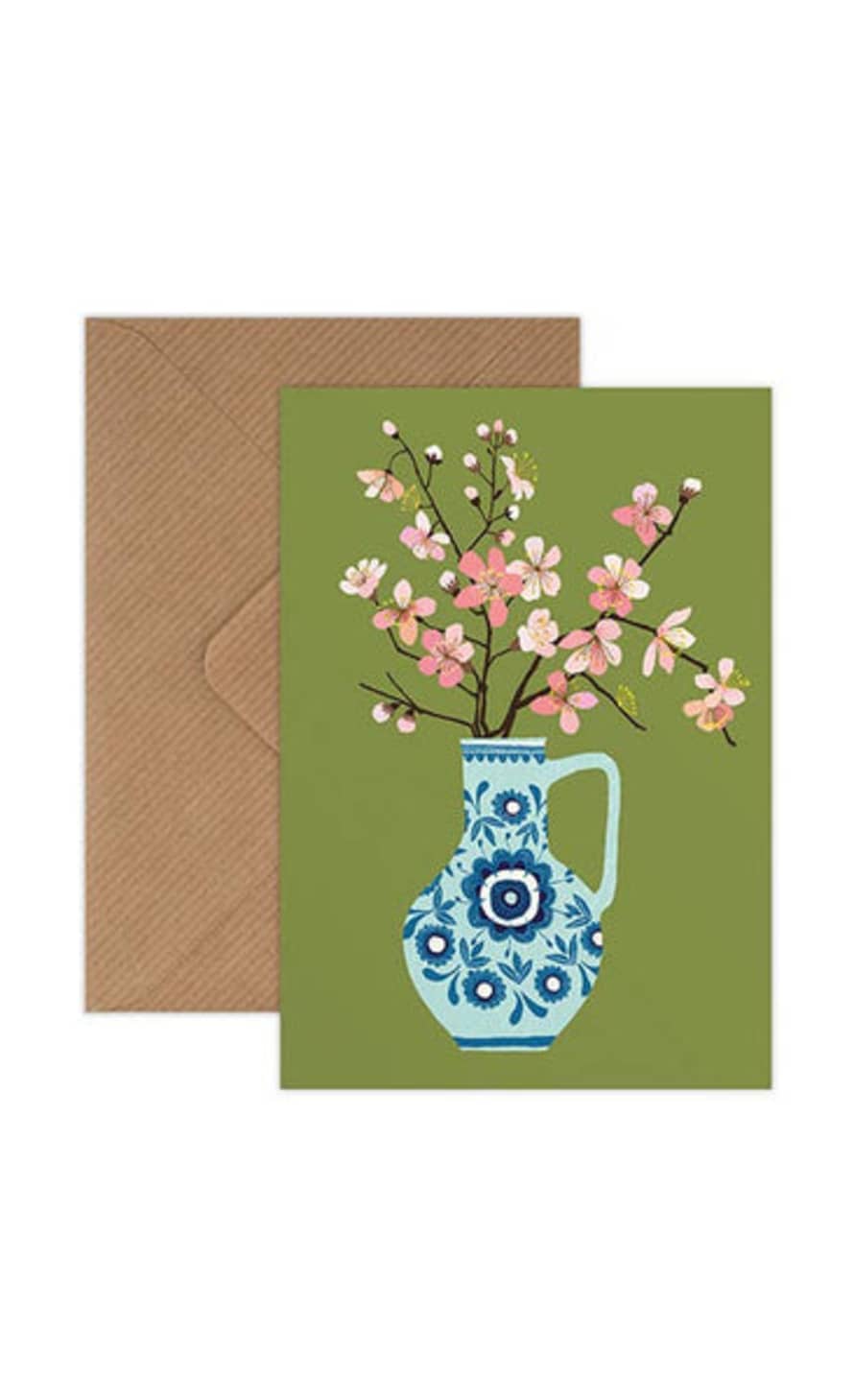Brie Harrison  Cherry Blossom Greetings Card