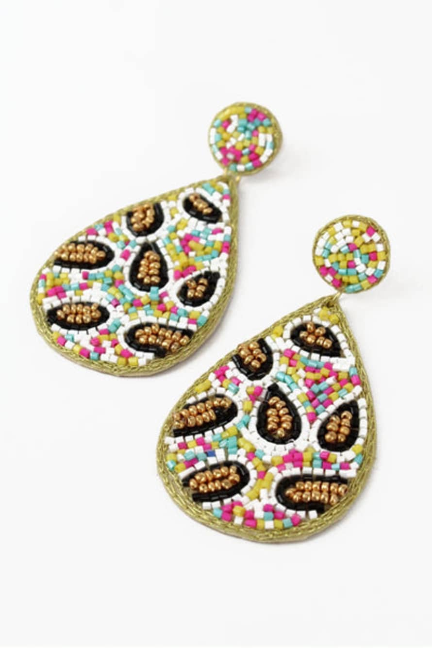 My Doris Confetti Leopard Earrings