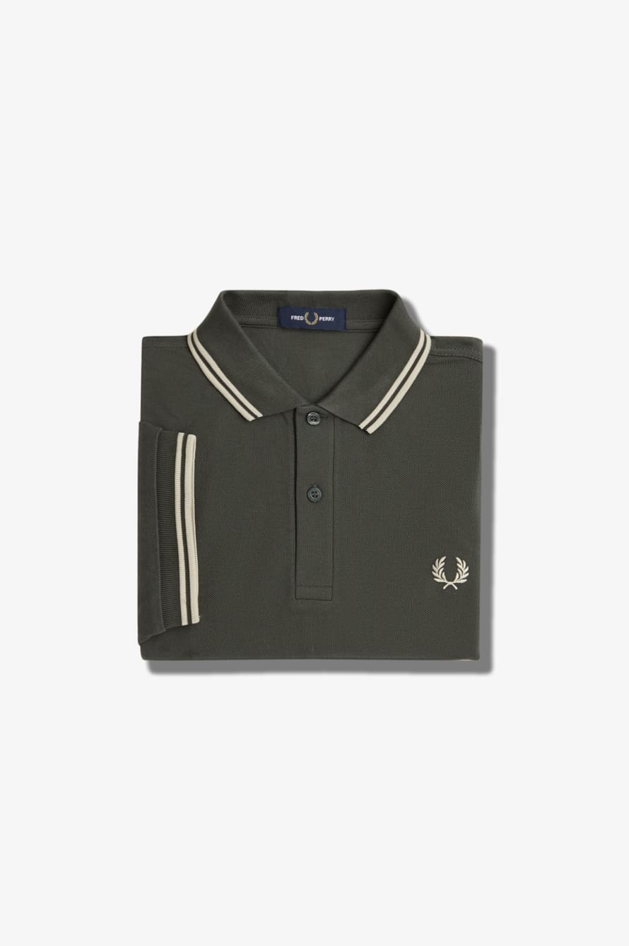 Fred Perry M3600 Polo - Field Green / Oatmeal
