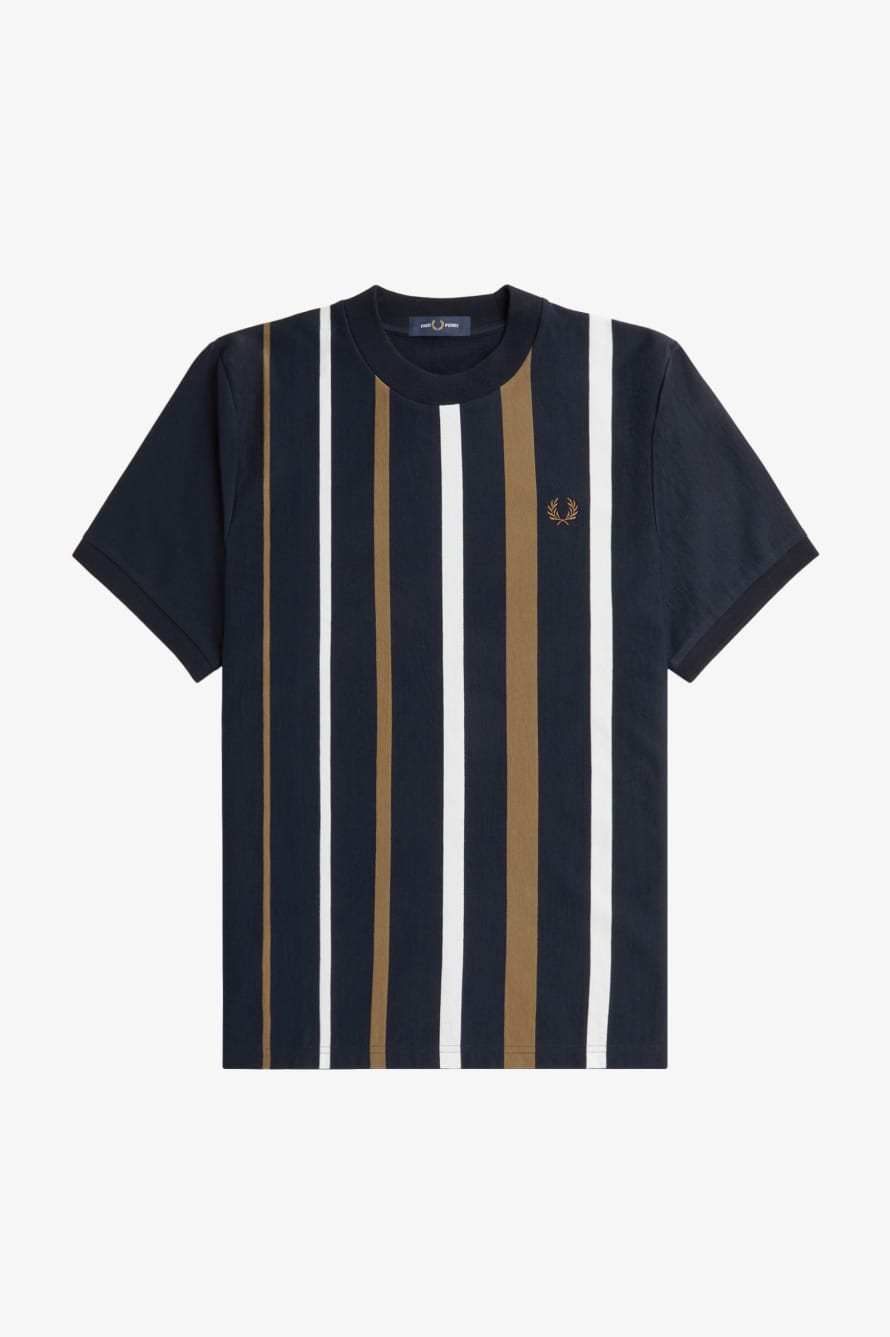 Fred Perry Gradient Stripe T-Shirt - Navy