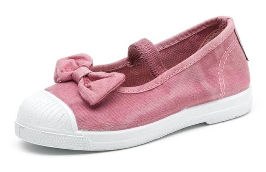 Natural World Eco Kids Mary Jane Bow Shoes - Pink