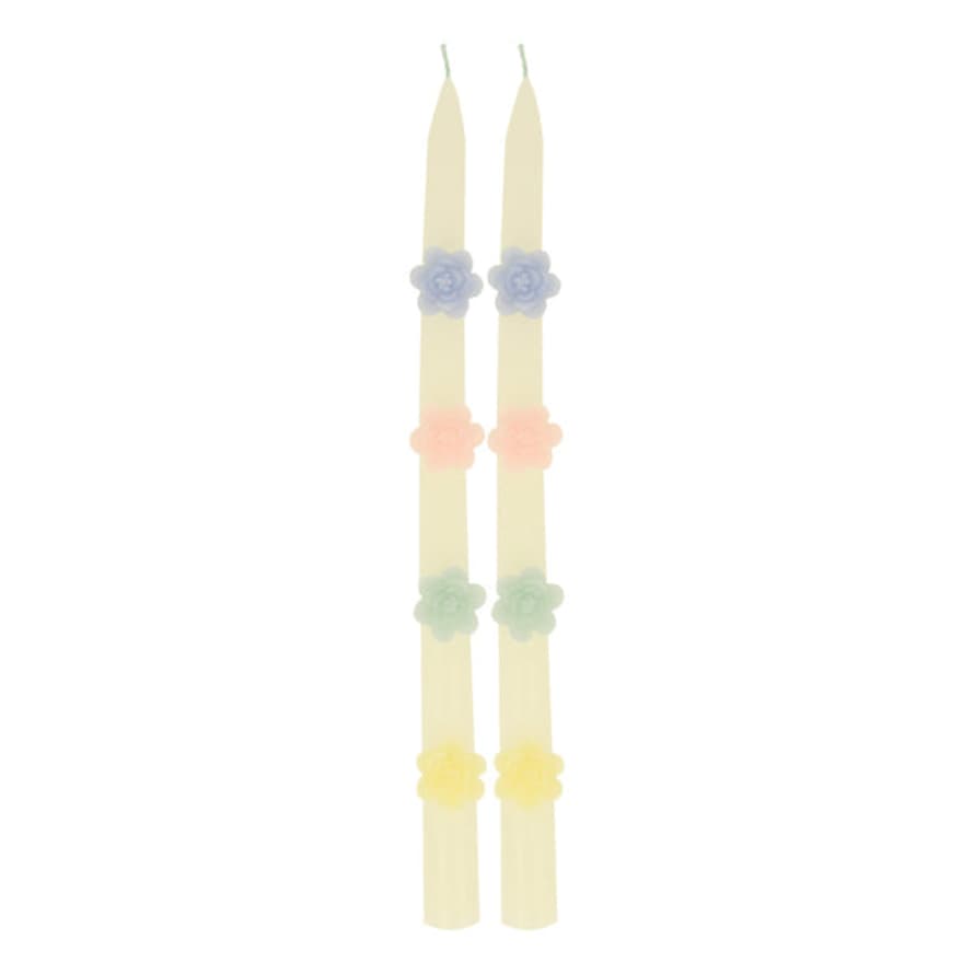 Meri Meri Pastel Flower Taper Candles (x 2)