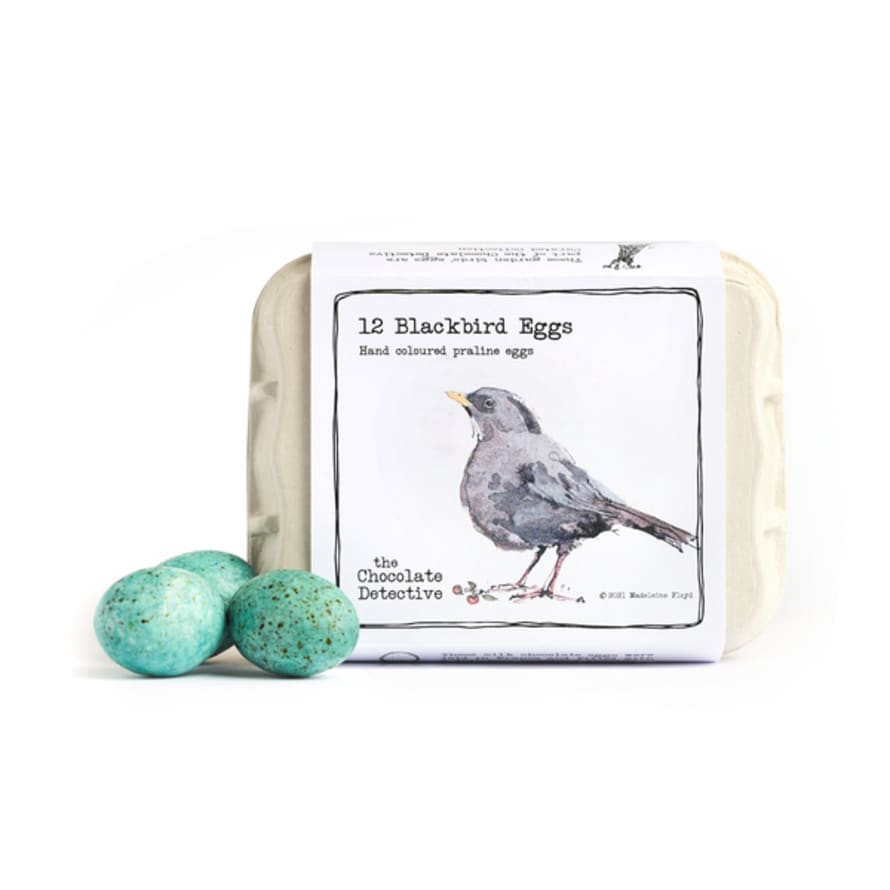 Chocolate Detective Box Of 12 Blackbird Eggs - 140g