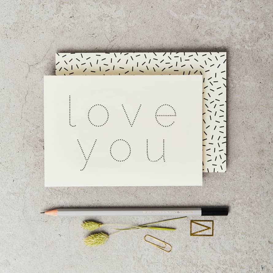 Katie Leamon Studio Love You Dots Card
