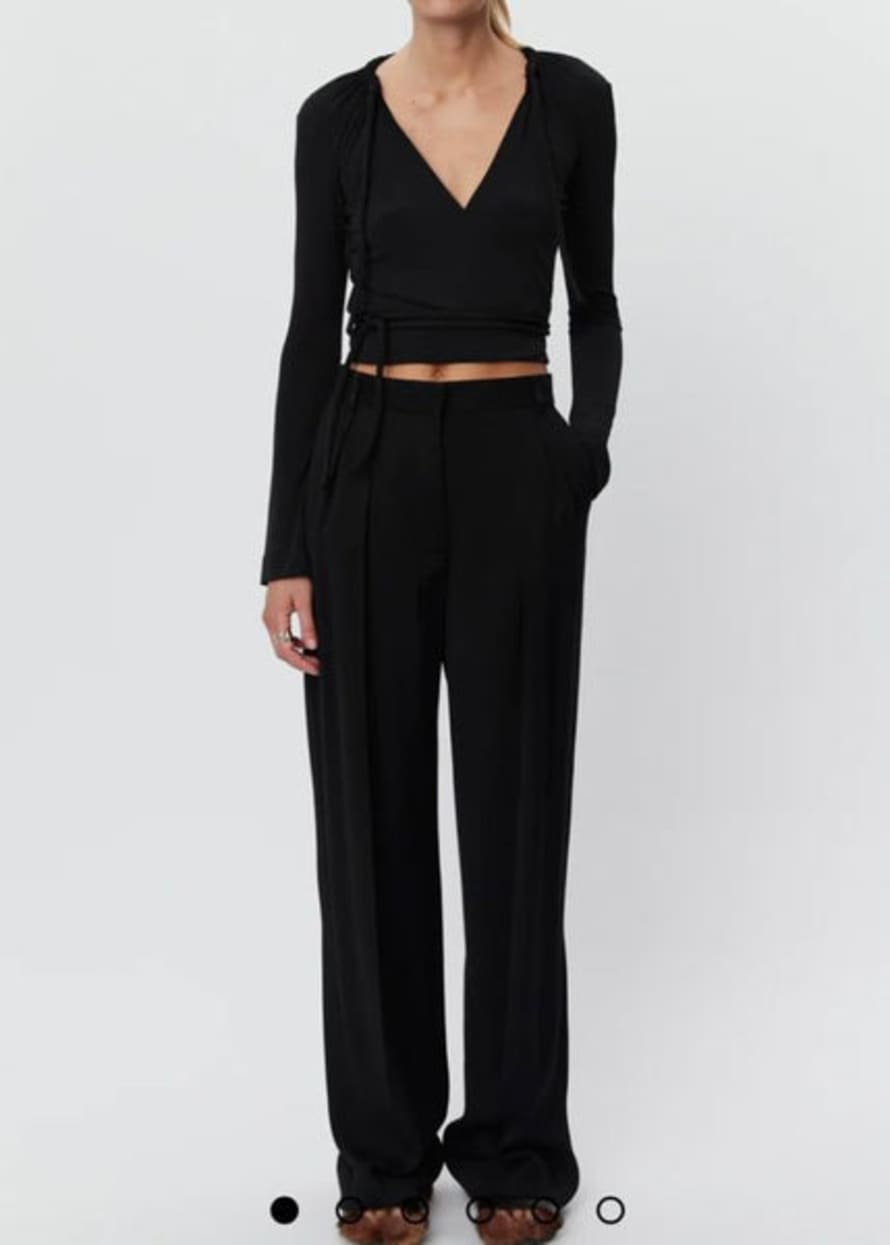 DAY Birger Black Enzo Twill Trousers