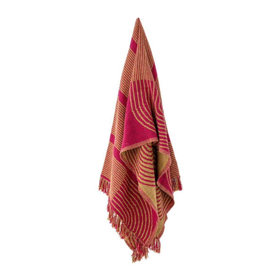 Bloomingville Recycled Soft Cotton Throw - Pink