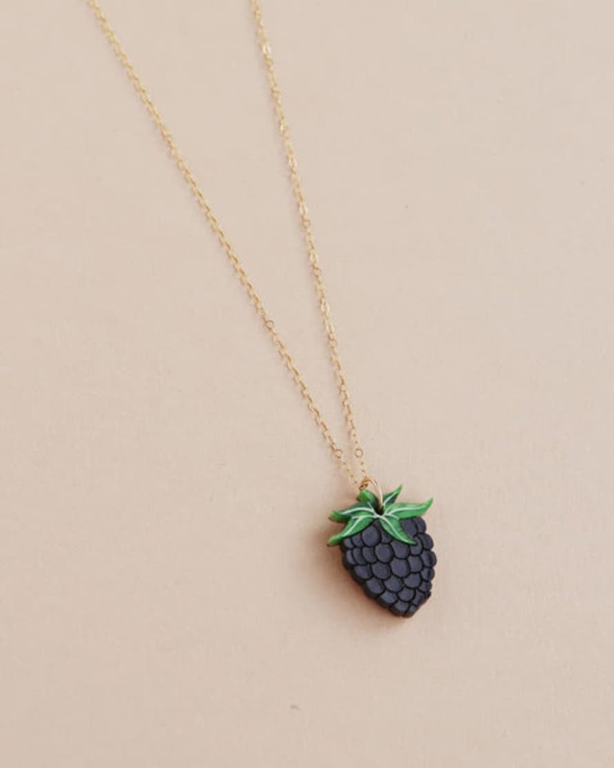 Wolf & Moon Blackberry Necklace