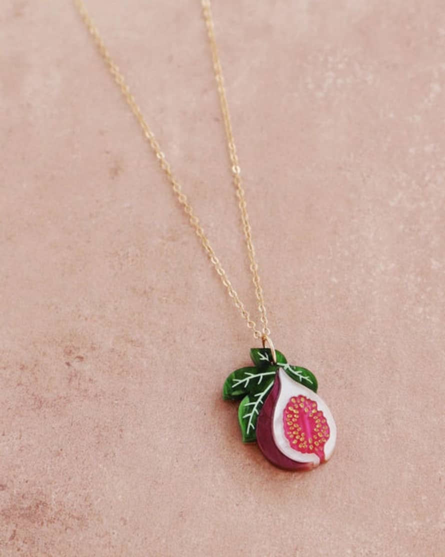 Wolf & Moon Fig Necklace