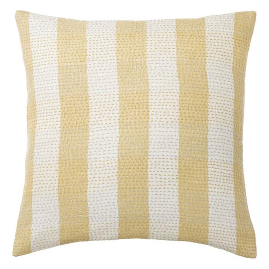 Bungalow DK 'gaya' Embroidered Silk Striped Cushion Cover, 50 X 50 Cm
