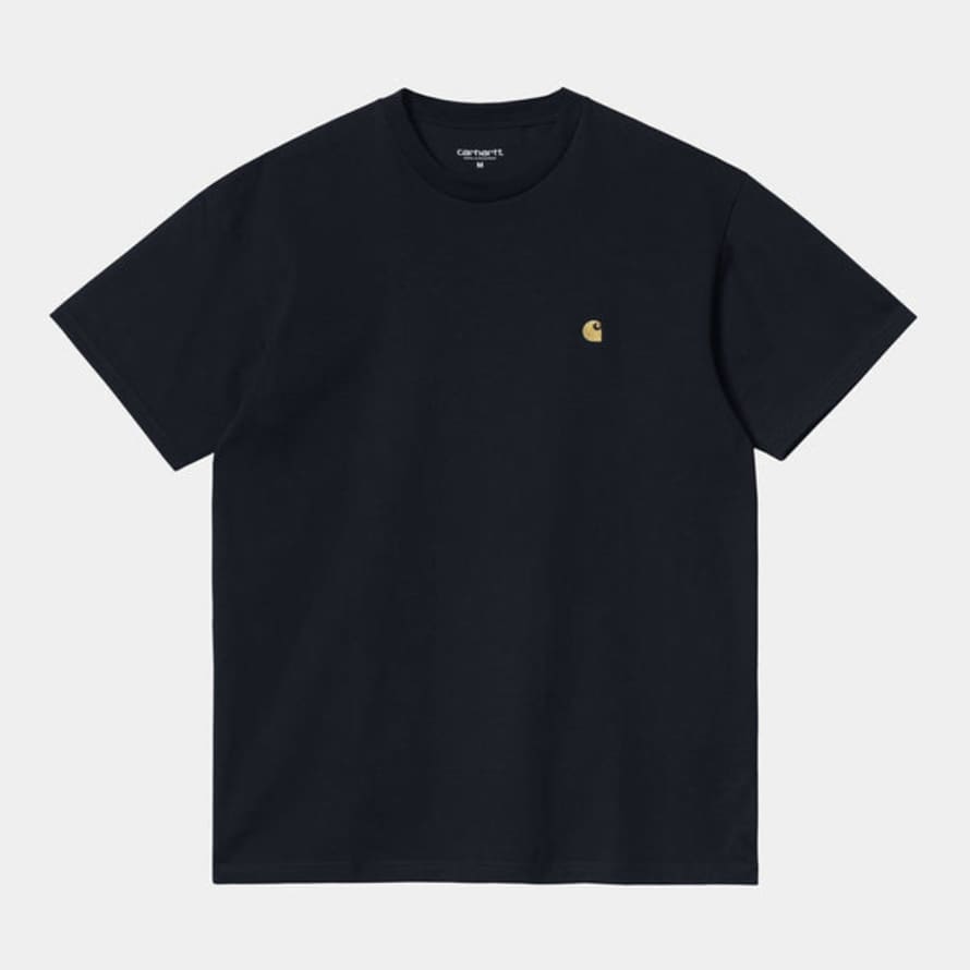 Carhartt T-shirt Chase Dark Navy / Gold