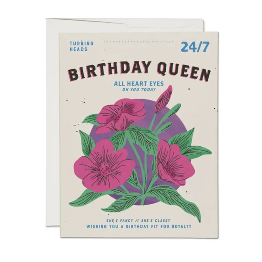 Red Cap Birthday Queen Card