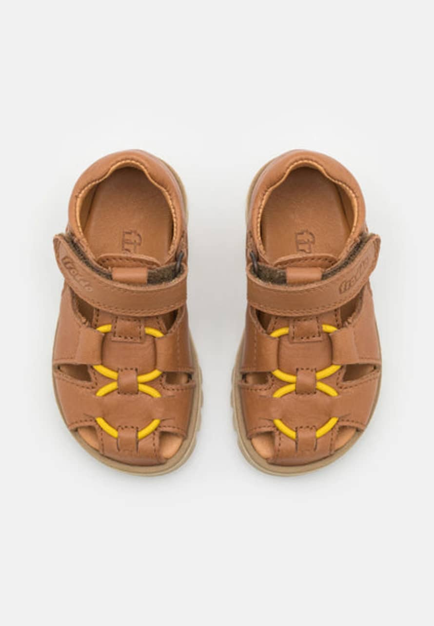 Froddo Keko Elasticated Boys Summer Sandals - Brown Leather