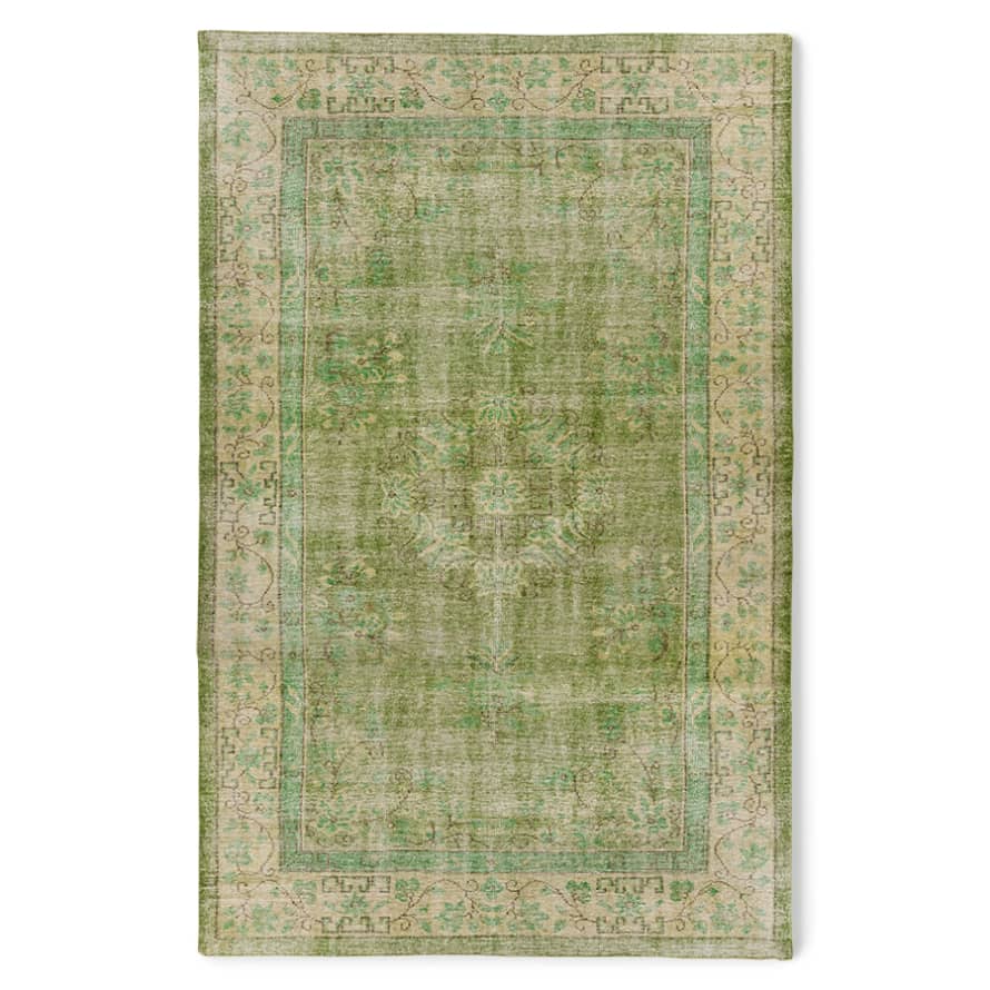 HK Living Wool Knotted Rug Green (200x300)