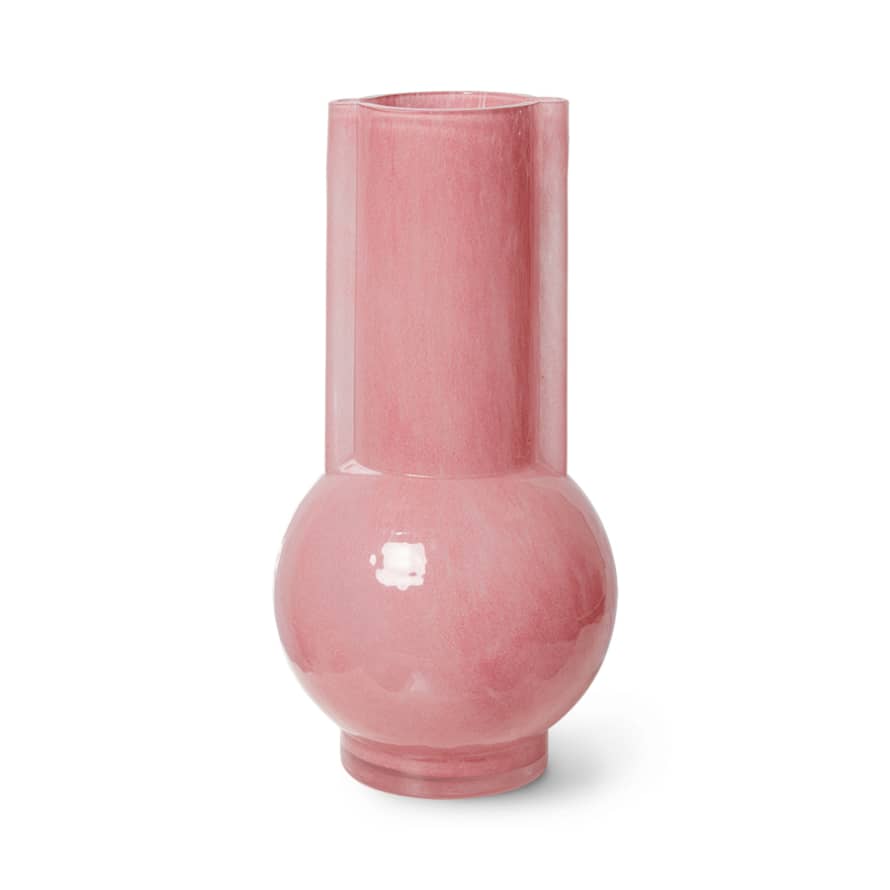 HK Living Glass Vase Flamingo Pink