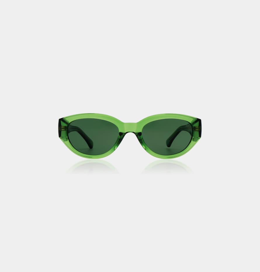 A Kjærbede A.kjaerbede Winnie Sunglasses In Light Olive Transparent