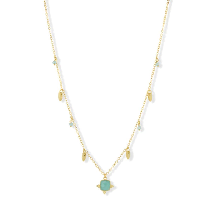 Ashiana Asia Necklace - Aqua Chalcedony