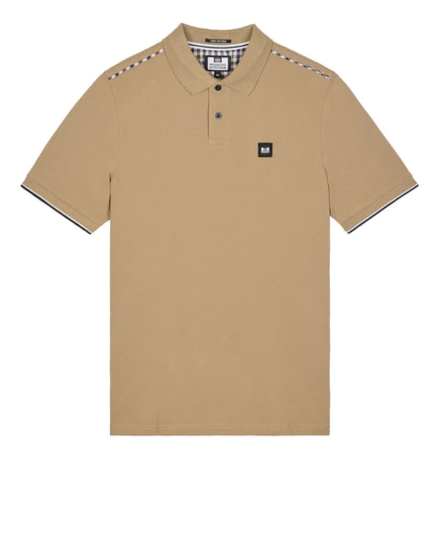 Weekend Offender Sakai Polo with Nylon Check Piping In Navy