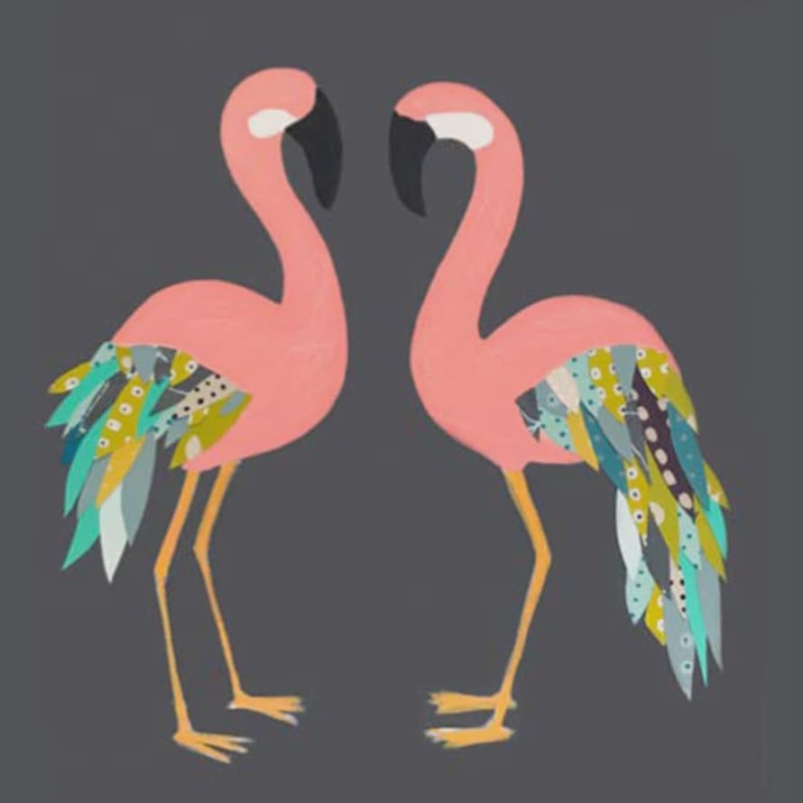 Print Circus Flamingos Party Card