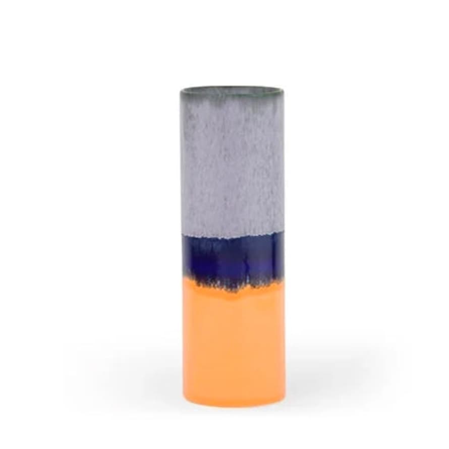SGW Lab Cylinder Vase Large In Pale Purple & Orange