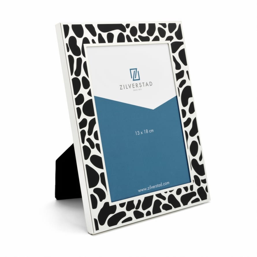 Zilverstad Holland Zilverstad Photo Frame Leopard Design In Shiny Lacquered Silver Plate Size 13x18cm