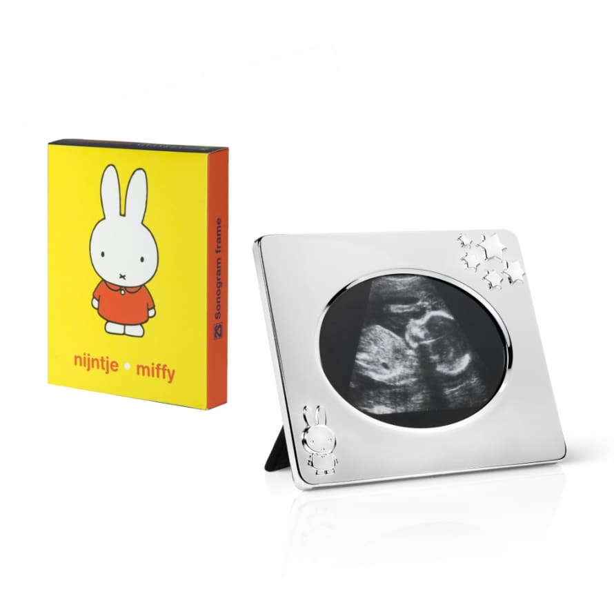Zilverstad Holland Zilverstad Photo Frame Miffy Design For Ultrasound Picture In Shiny Lacquered Silver Plate