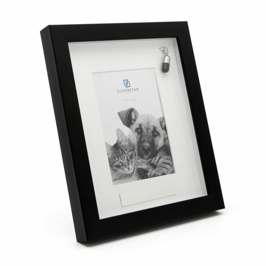Zilverstad Holland Zilverstad Photo Frame For Pets With Ashes Holder In Black Size 10x15cm