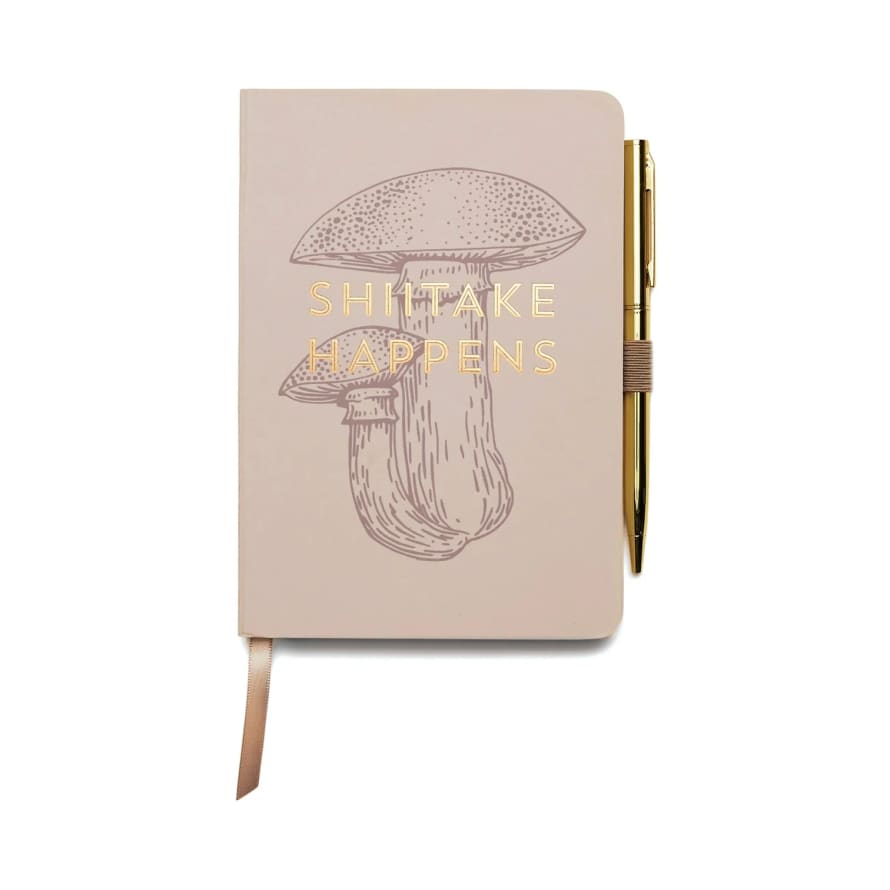 Designwork Ink Notebook with Pen - Shitake Happens