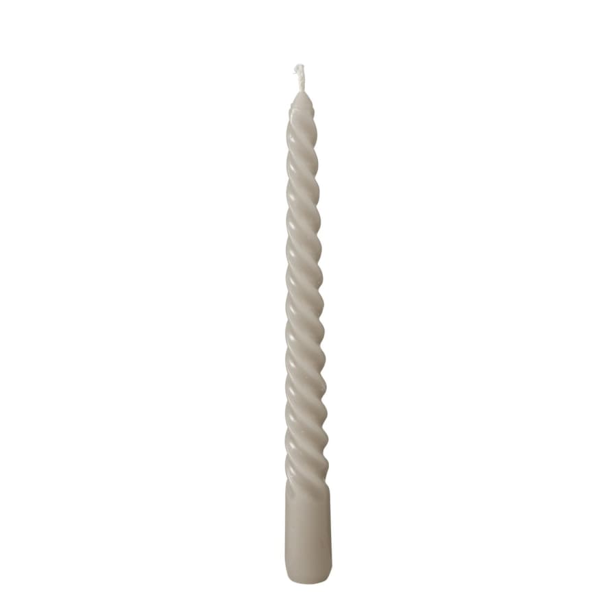 &Quirky Grey Twist Taper Candles : Pack of 6