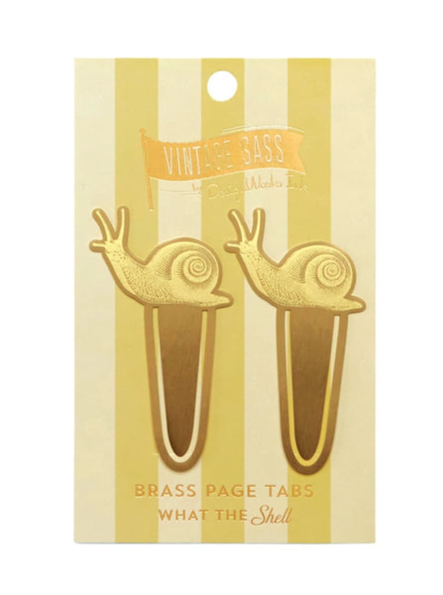 Paddywax Metal Sass Brass Page Tabs - What The Shell