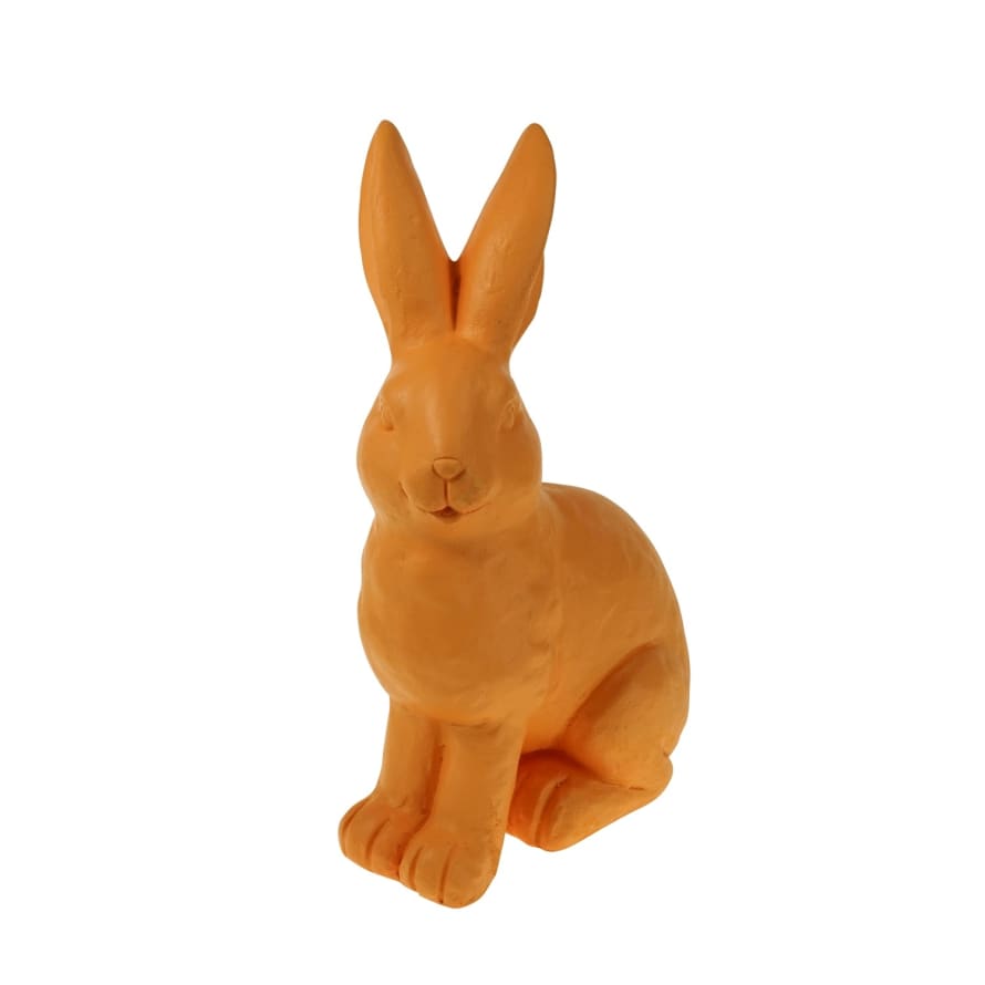 Werner Voss Large Bright Orange Resin Rabbit