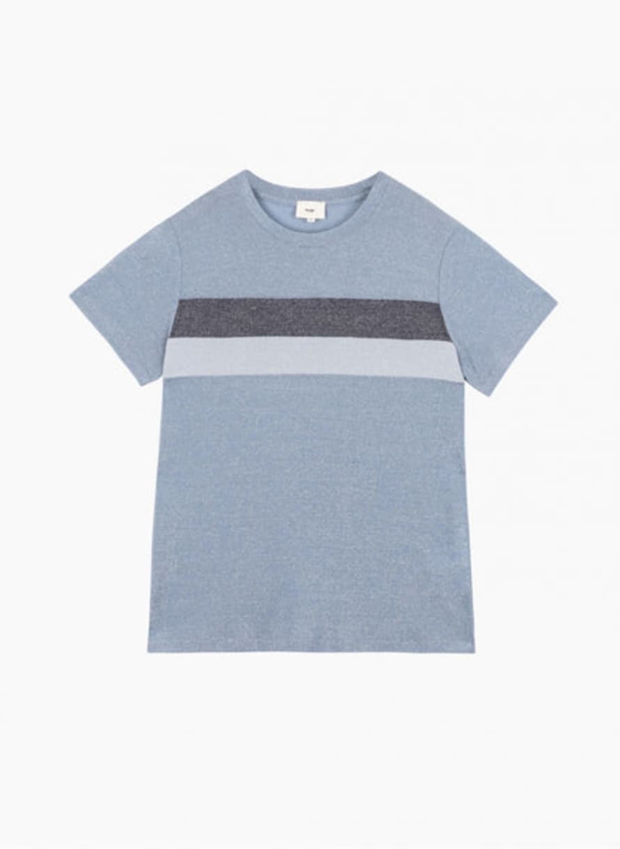 ange  Amilane Tee Shirt In Blue With Stripe