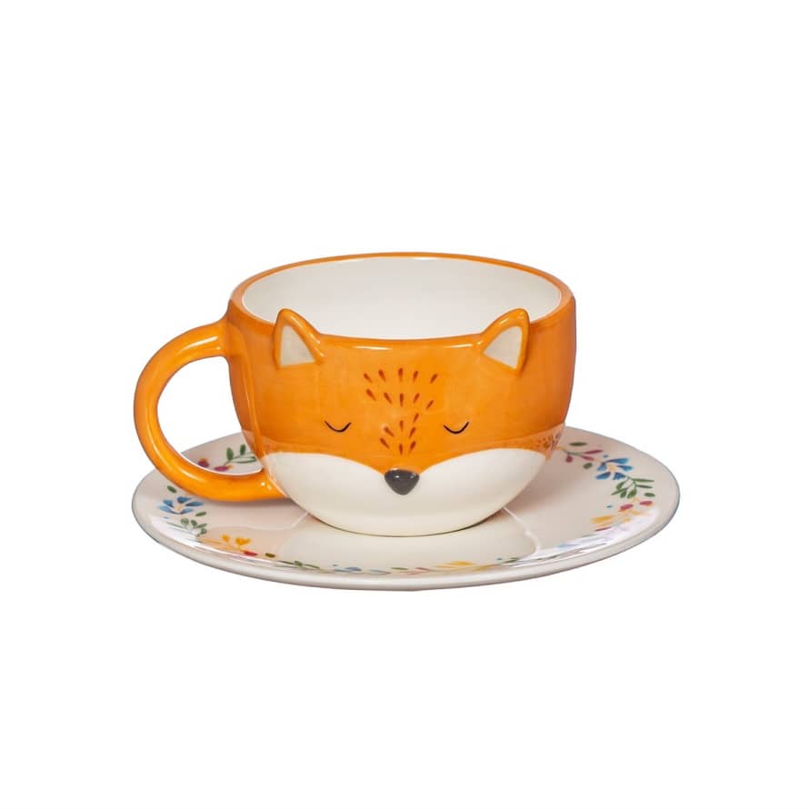 Sass & Belle  Fox Tea Cup And Saucer Set