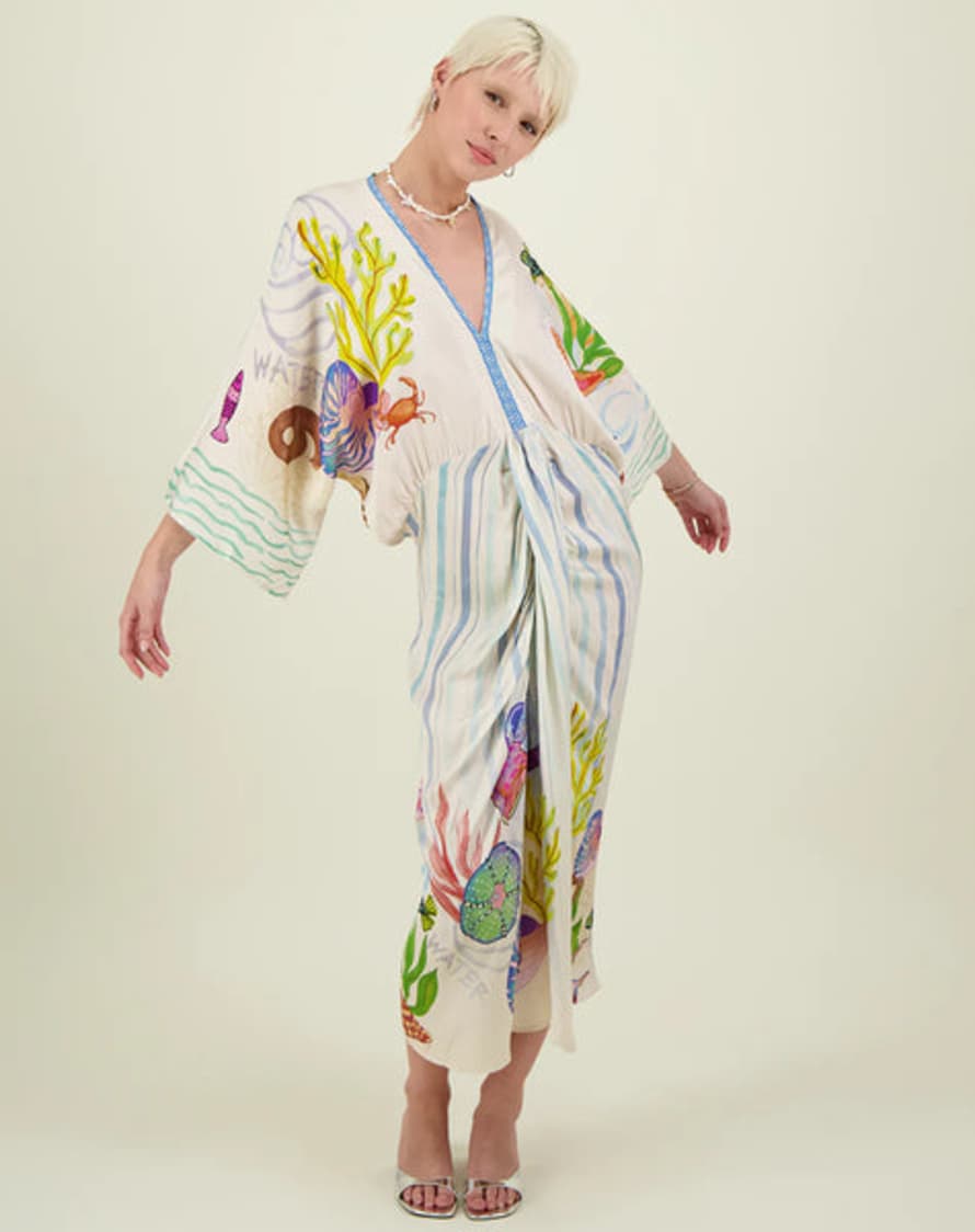 ME 369 Sophia Kimono Dress - Magic Ocean