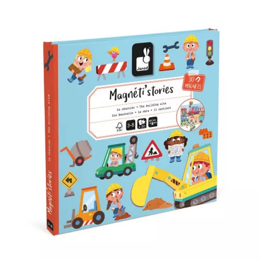 Janod : Magneti'stories - The Building Site - Magnetic Toy