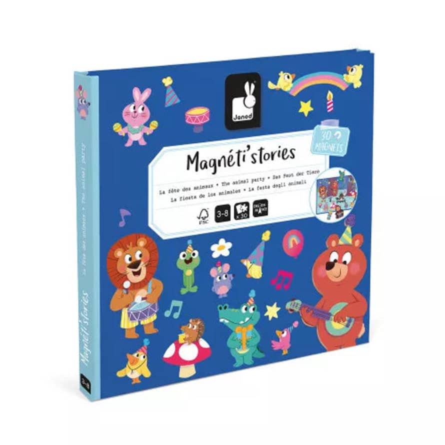 Janod : Magneti'stories - The Animal Party - Magnetic Toy