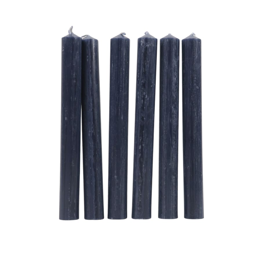 St Eval Candle Company Box of 6 Dinner Candles - Charcoal