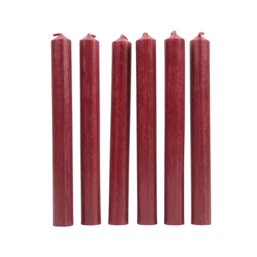 St Eval Candle Company Box of 6 Dinner Candles - Red