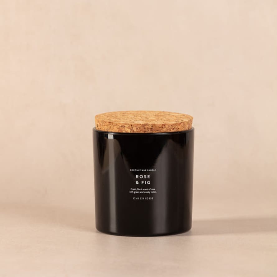 Chickidee Rose & Fig Scented Noir Candle