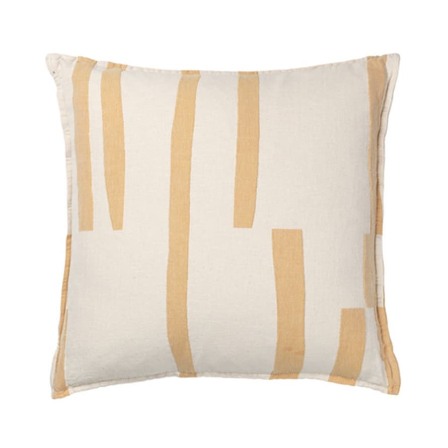 Elvang Denmark Lyme Grass Cushion Cover 50x50cm In Yellow In 100% Organic Cotton
