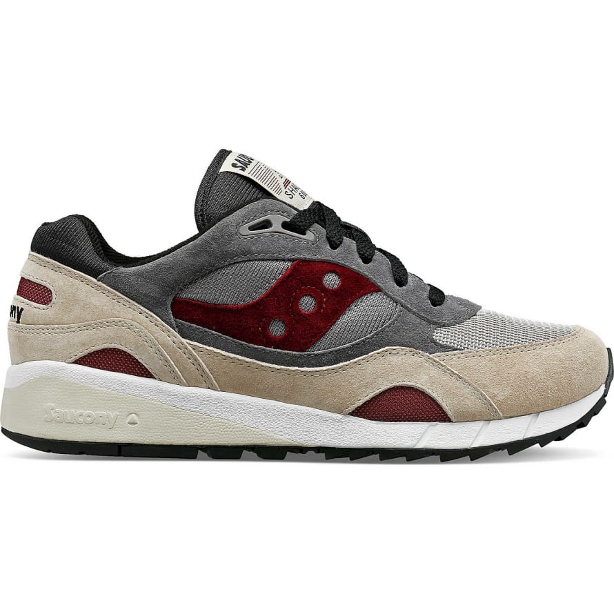 Saucony  Beige and Grey Shadow 6000 Mens Shoes