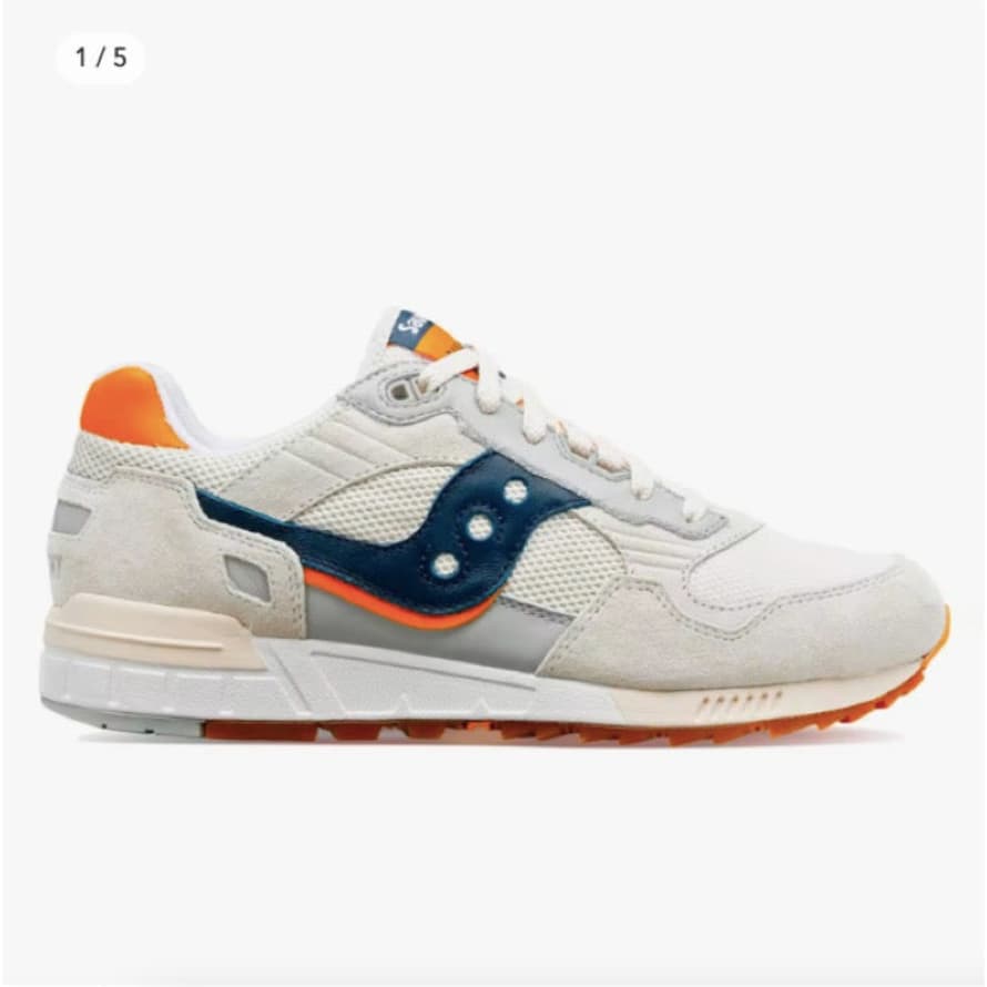 Saucony  Grey and Navy Shadow 5000 Mens Shoes
