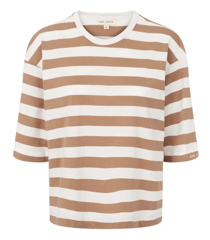 esmé studios Burro Signe Boxy T-Shirt Wide Stripes