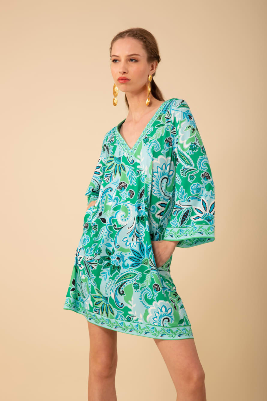 Hale Bob Elliana Jersey Dress - Turquoise