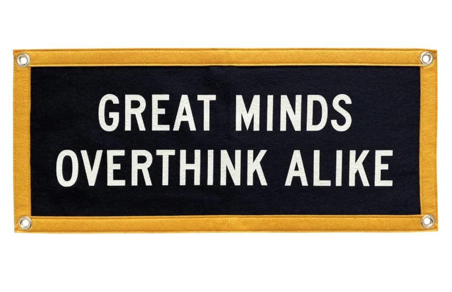 Oxford Pennant Great Minds Overthink Alike Camp Flag