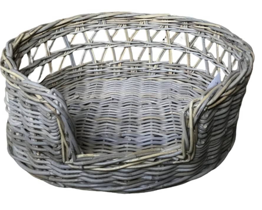 Bramley & White Open Weave Deep Rattan Oval Pet/dog Basket - Large