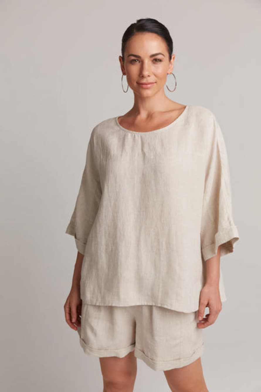Eb & Ive Tusk Linen Relaxed Top