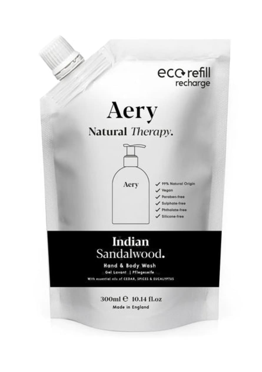 Aery Indian Sandalwood Hand & Body Wash Refill - Sandalwood Cedar and Tonka